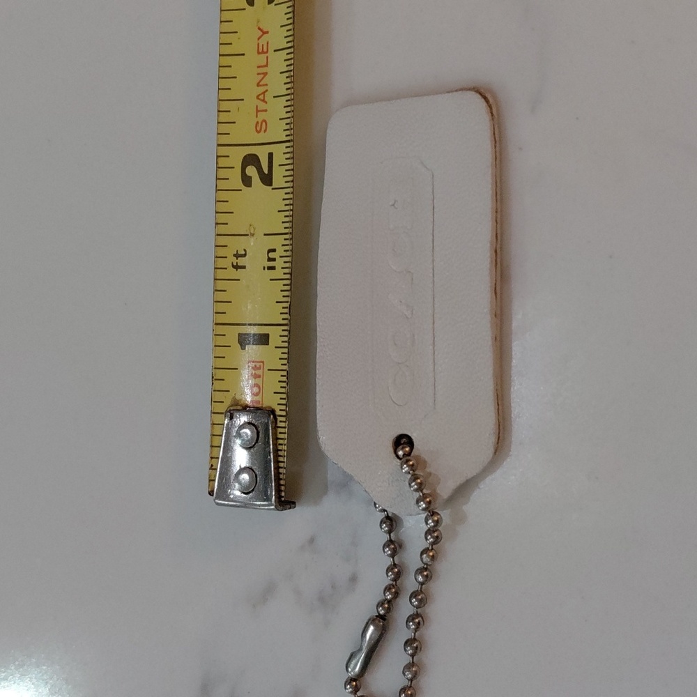 1998 Vintage Coach Pure WHITE DBL SIDED White Hang-tag